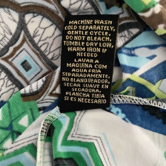 Milano Abstract Print Blouse Top Size XL - Picture 6 of 8